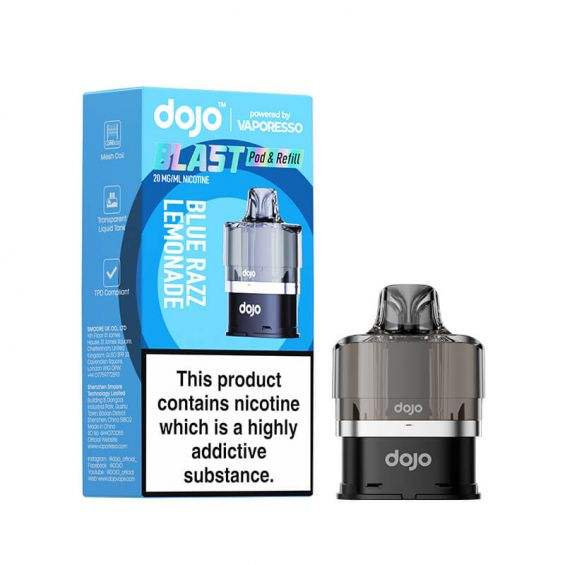 BLUE RAZZ LEMONADE - VAPORESSO DOJO BLAST 6000 PRE-FILLED POD