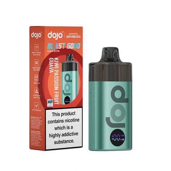 KIWI PASSION FRUIT GUAVA - VAPORESSO DOJO BLAST 6000 VAPE KIT