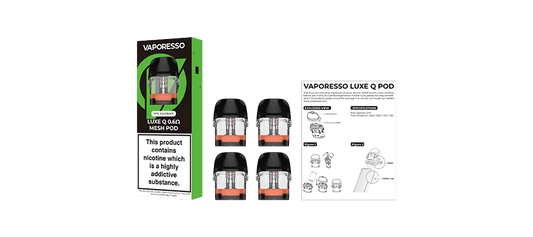 VAPORESSO LUXE Q2 QS & Q COREX REPLACEMENT PODS - PACK OF 4 - Vapeslough
