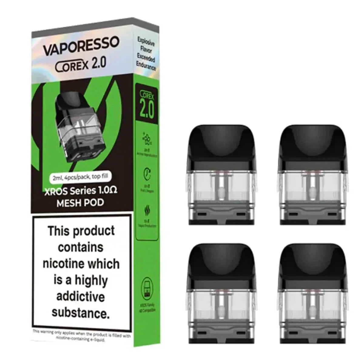 VAPORESSO XROS COREX 2.0 REPLACEMENT PODS - BUNDLE OF 8 PODS - Vapeslough