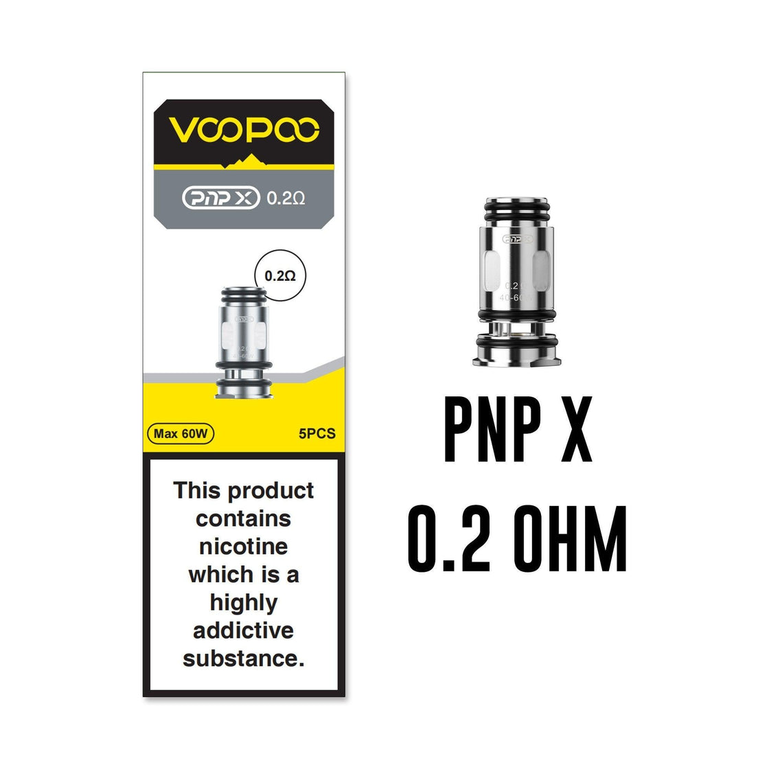 VOOPOO PNP X REPLACEMENT COILS - PACK OF 5 - Vapeslough