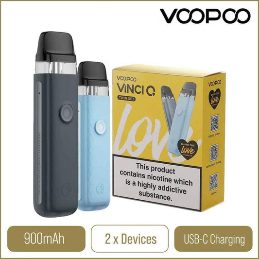 VOOPOO VINCI Q POD KIT TWIN PACK + 3 X ELF BAR NIC SALT FOR £29.99 - Vapeslough