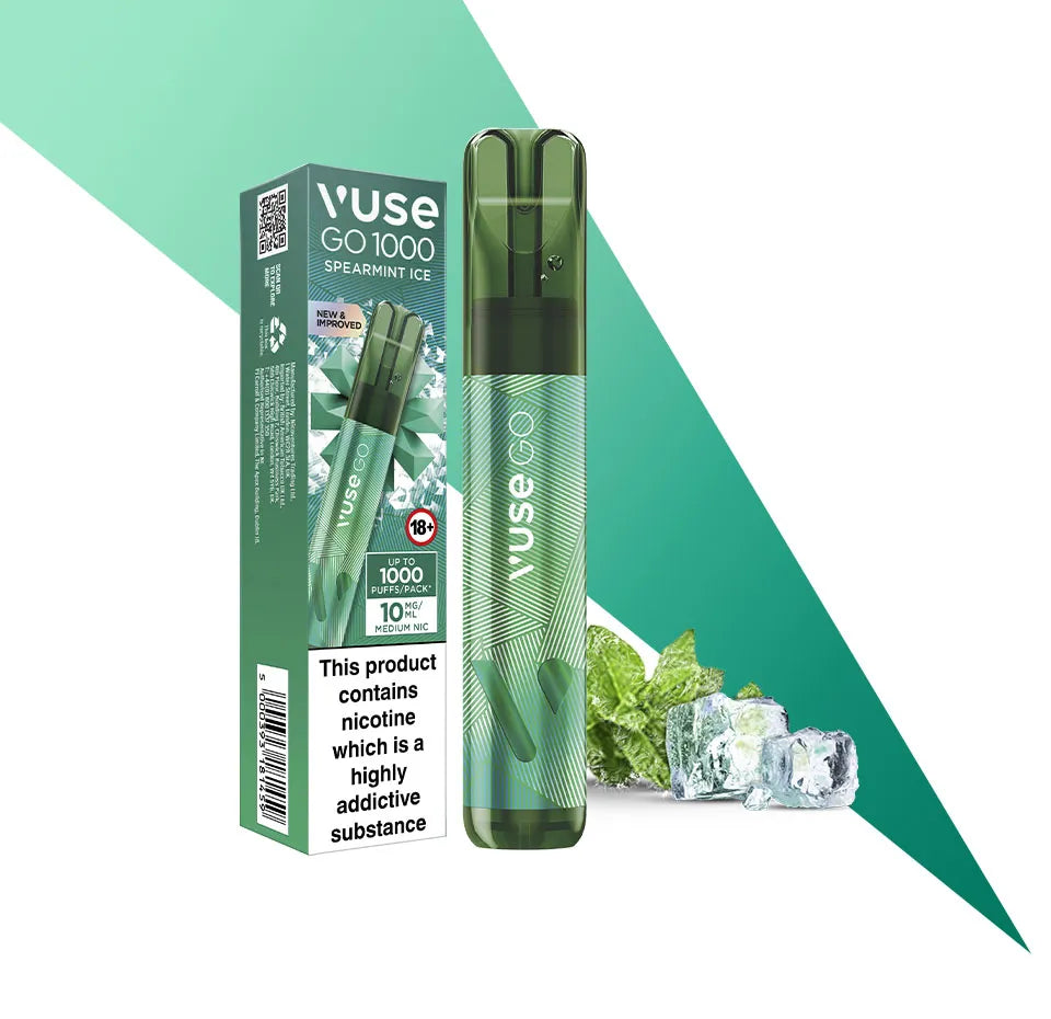 SPEARMINT ICE DISPOSABLE VAPE BY VUSE GO 1000 - 10MG | 20MG