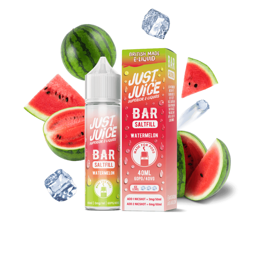 WATERMELON - 40ML BAR SALTFILL E-LIQUID BY JUST JUICE - Vapeslough