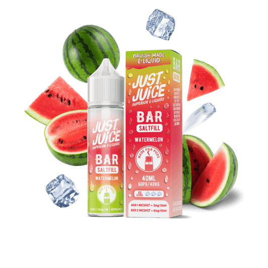 WATERMELON - 40ML BAR SALTFILL E-LIQUID BY JUST JUICE - Vapeslough