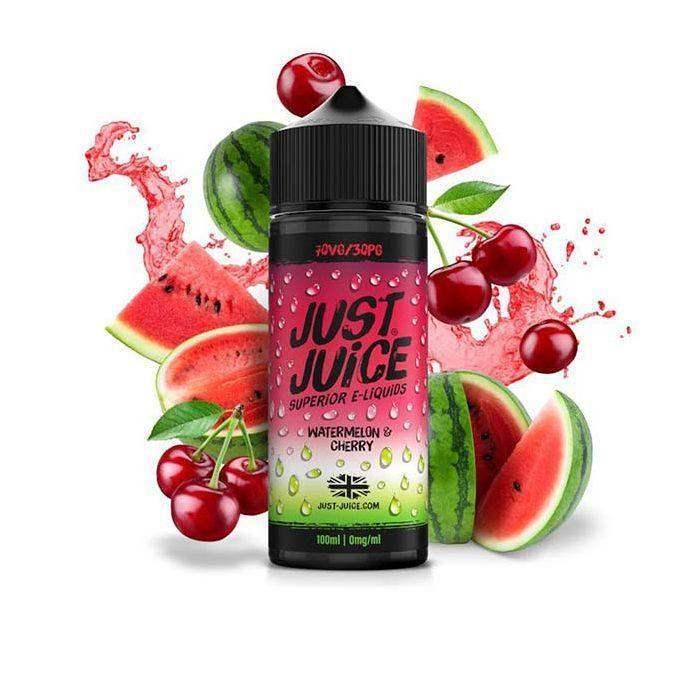WATERMELON & CHERRY 100ML SHORT FILL E-LIQUID BY JUST JUICE ICONIC - Vapeslough