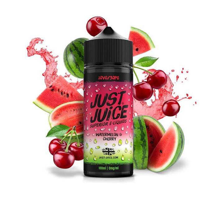 WATERMELON & CHERRY 100ML SHORT FILL E-LIQUID BY JUST JUICE ICONIC - Vapeslough