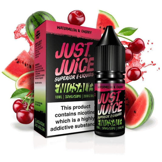 WATERMELON & CHERRY NIC SALT BY JUST JUICE - Vapeslough