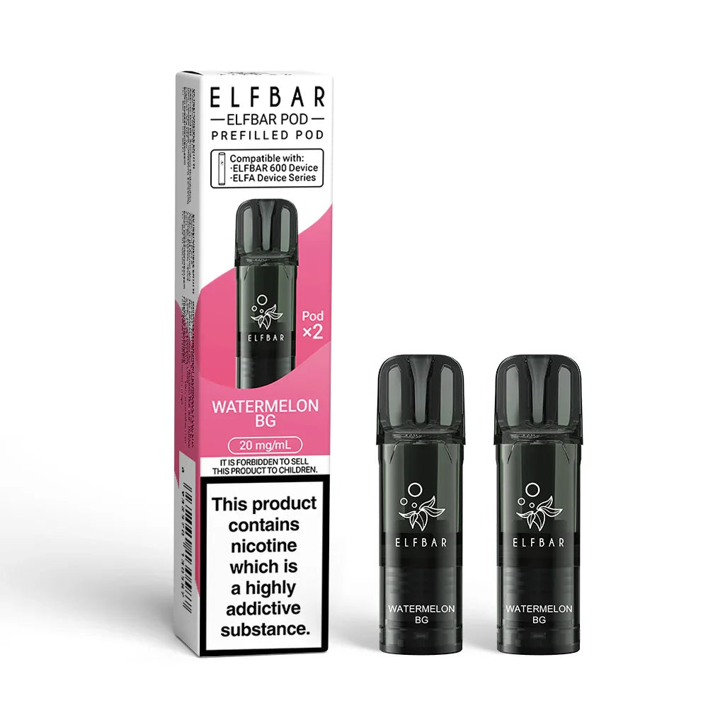 WATERMELON BG ELFBAR 600 PODS (PACK OF 2) - Vapeslough