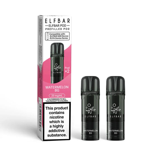 WATERMELON BG ELFBAR 600 PODS (PACK OF 2) - Vapeslough