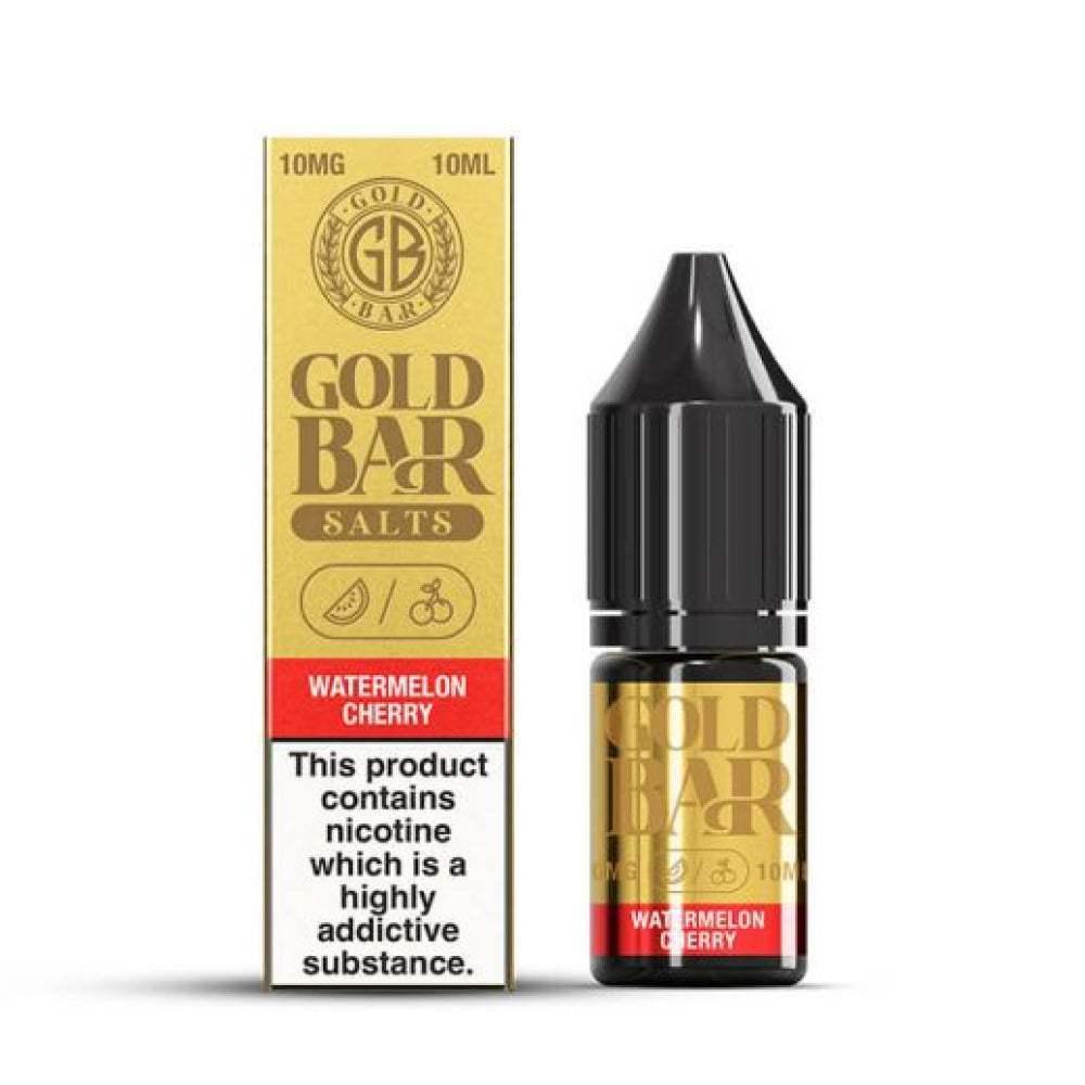 WATERMELON CHERRY 10ML E LIQUID NICOTINE SALT BY GOLD BAR - Vapeslough