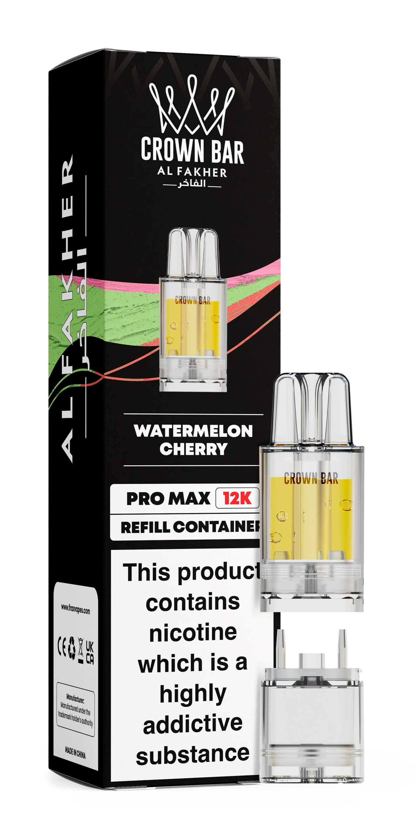Watermelon Cherry Al Fakher Crown Bar Pro Max 12K Refill Pod - Vapeslough