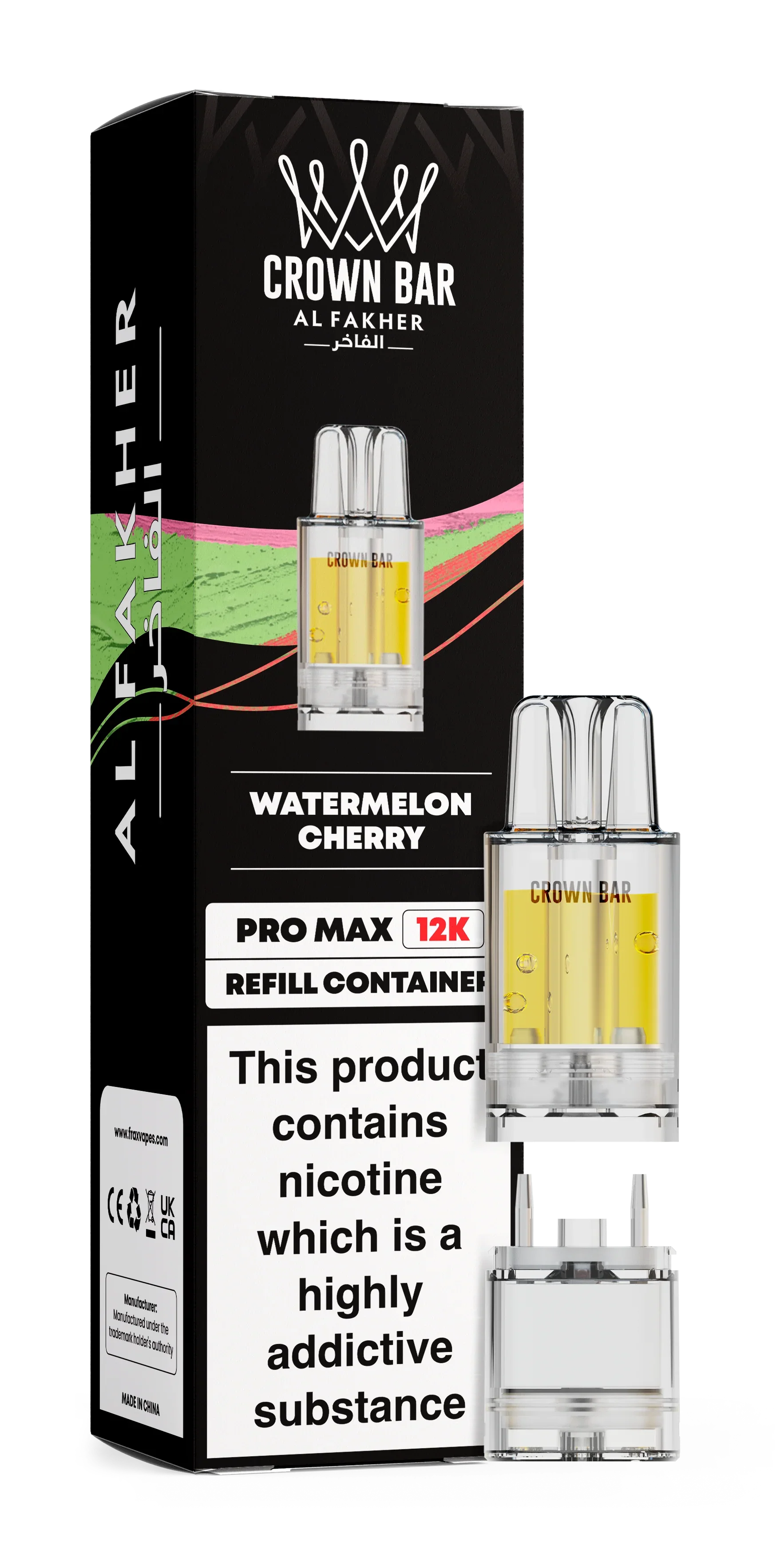 Watermelon Cherry Al Fakher Crown Bar Pro Max 12K Refill Pod - Vapeslough