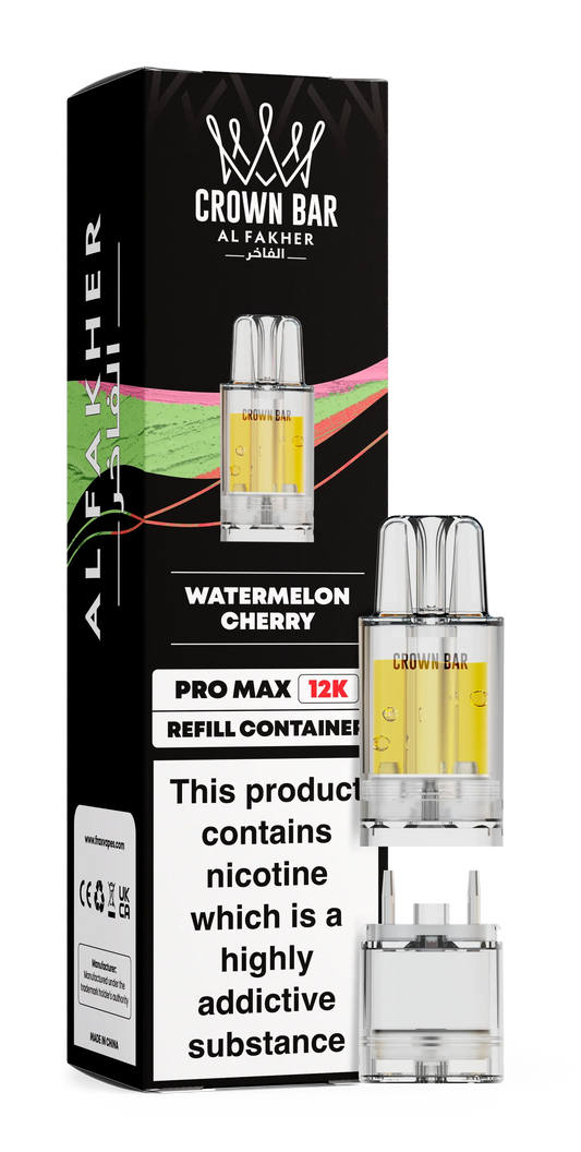 Watermelon Cherry Al Fakher Crown Bar Pro Max 12K Refill Pod - Vapeslough