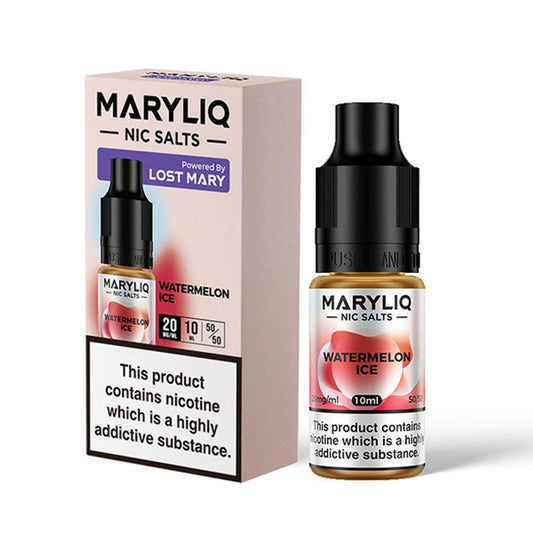 WATERMELON ICE 10ML E-LIQUID NICOTINE SALT BY MARYLIQ - LOST MARY - Vapeslough