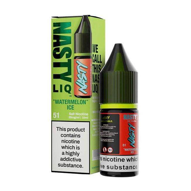 WATERMELON ICE 10ML E LIQUID NICOTINE SALT BY NASTY LIQ - Vapeslough