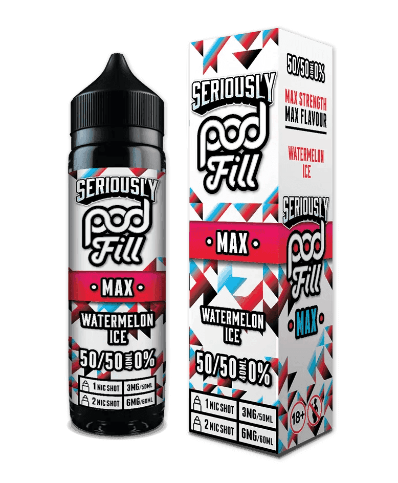WATERMELON ICE - 40ML SHORT FILL 50/50 BY SERIOUSLY POD FILL MAX - Vapeslough