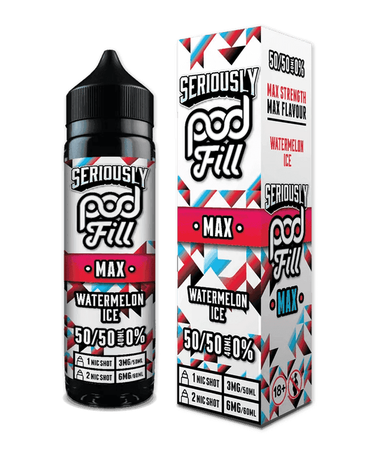 WATERMELON ICE - 40ML SHORT FILL 50/50 BY SERIOUSLY POD FILL MAX - Vapeslough