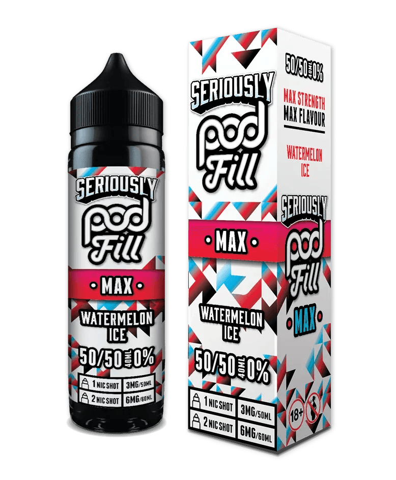 WATERMELON ICE - 40ML SHORT FILL 50/50 BY SERIOUSLY POD FILL MAX - Vapeslough