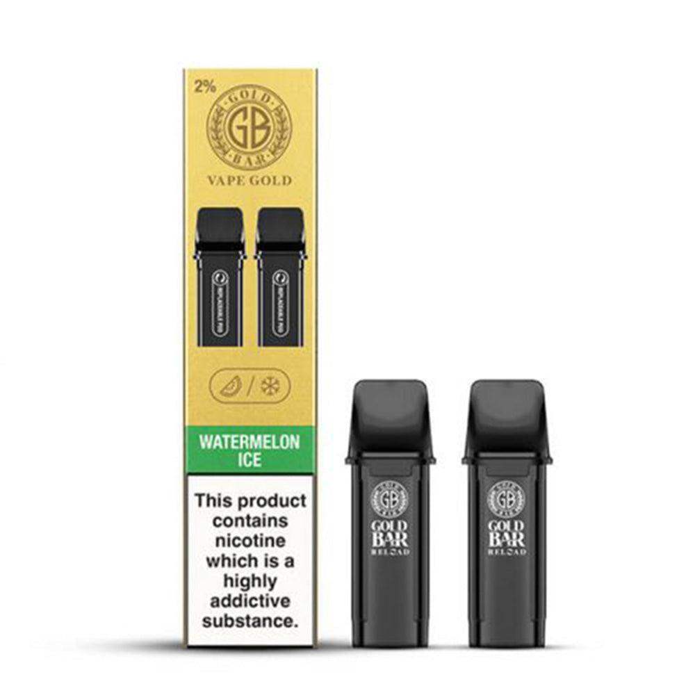 WATERMELON ICE - GOLD BAR RELOAD PRE-FILLED PODS BY GOLD BAR - PACK OF 2 - Vapeslough