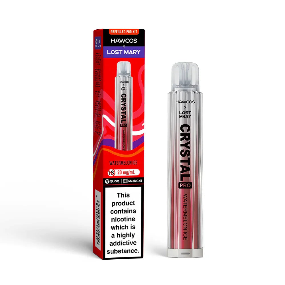 Watermelon Ice Lost Mary x Hawcos Crystal Pro 600 - Vapeslough