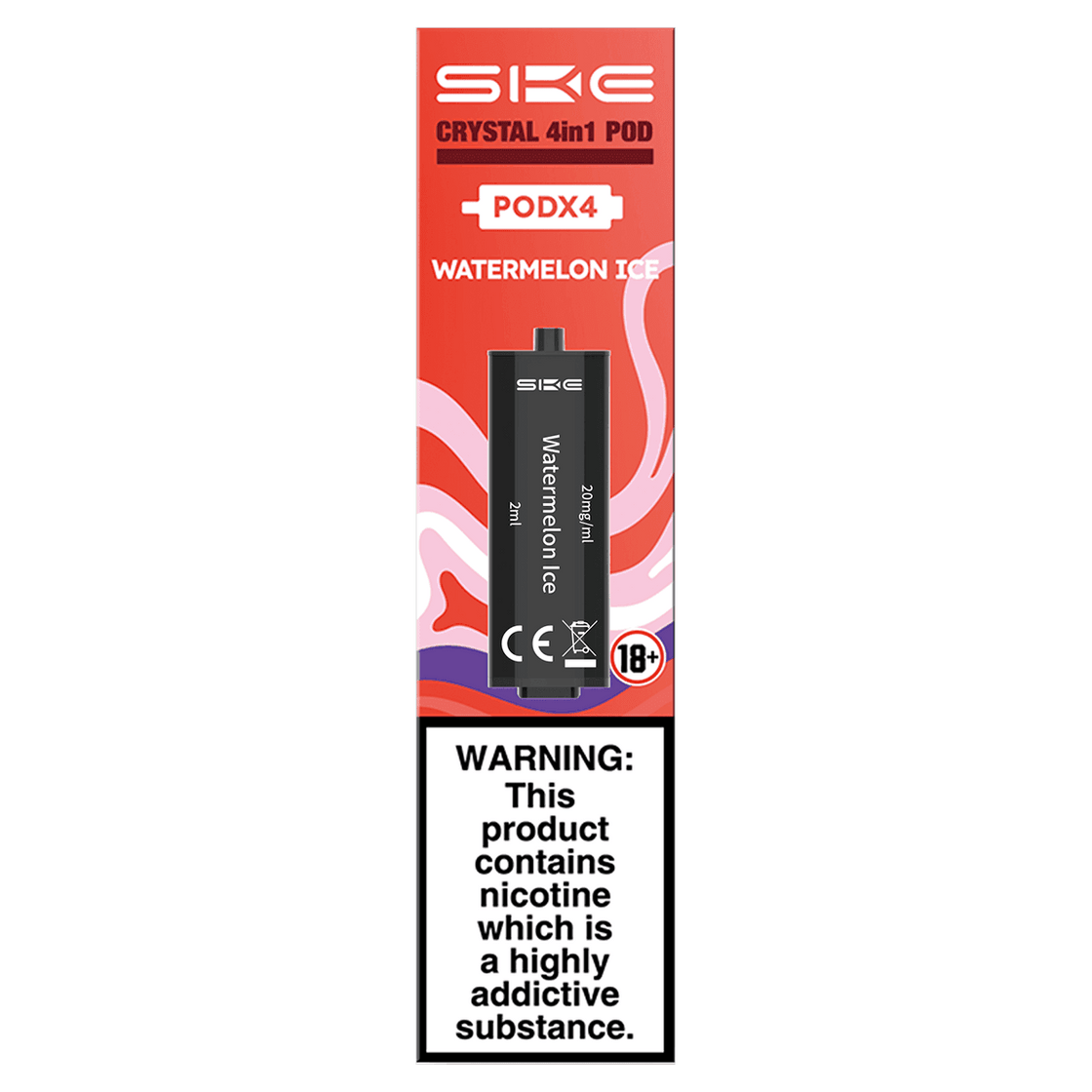 WATERMELON ICE - SKE CRYSTAL 4IN1 PODS - PACK OF 4 - Vapeslough