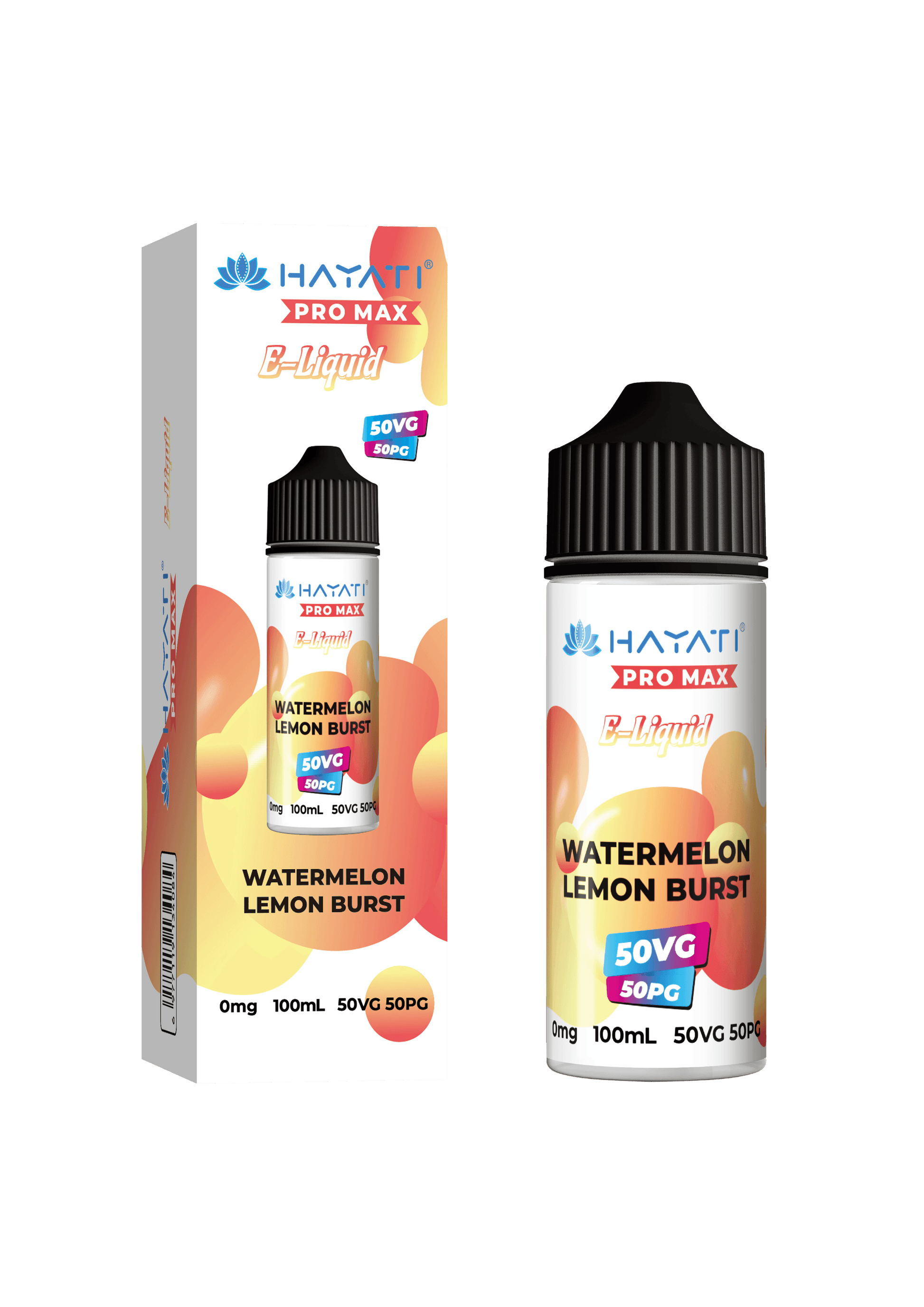 WATERMELON LEMON BURST - HAYATI PRO MAX 100ML SHORT FILL - 50/50PG/VG E-LIQUID - Vapeslough