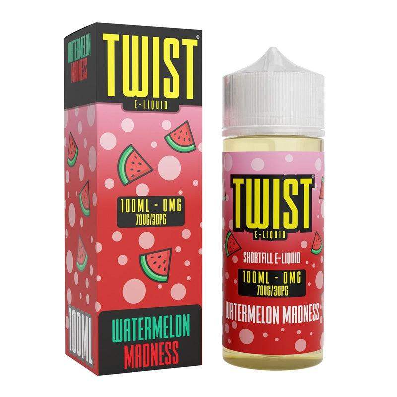 WATERMELON MADNESS 100ML SHORT FILL E-LIQUID BY TWIST E-LIQUID - Vapeslough