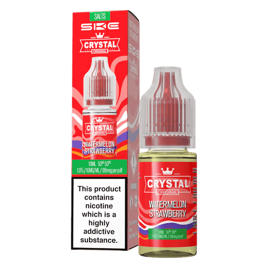 WATERMELON STRAWBERRY 10ML NIC SALT E-LIQUID BY SKE CRYSTAL ORIGINAL - Vapeslough