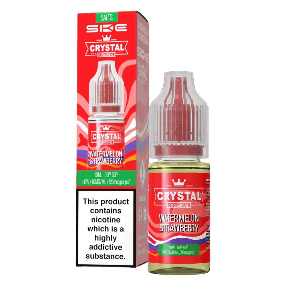 WATERMELON STRAWBERRY 10ML NIC SALT E-LIQUID BY SKE CRYSTAL ORIGINAL - Vapeslough