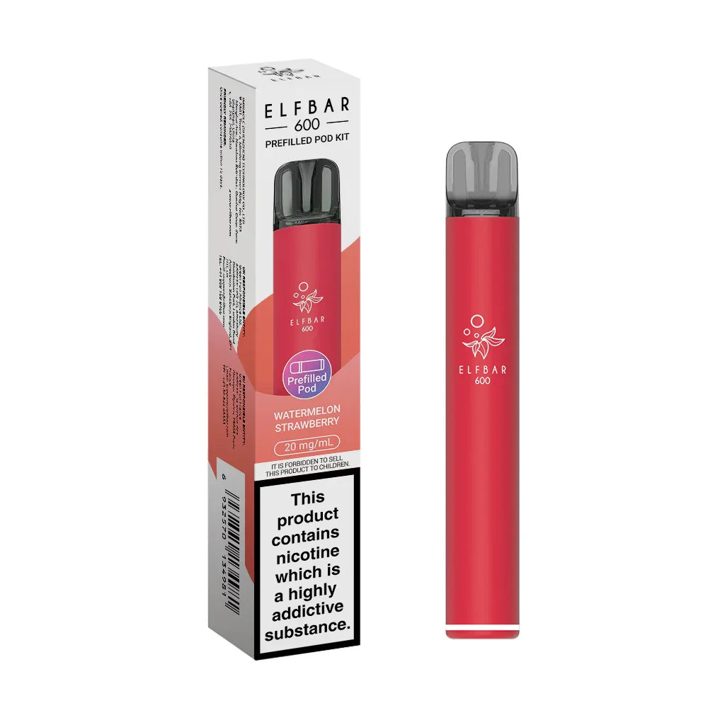 WATERMELON STRAWBERRY - ELFBAR 600 PREFILLED POD KIT - Vapeslough