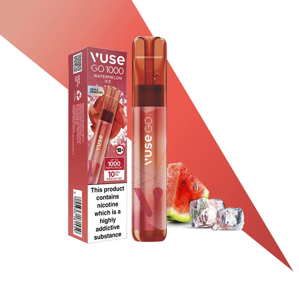 WATERMELON ICE DISPOSABLE VAPE BY VUSE GO 1000 - 10MG | 20MG
