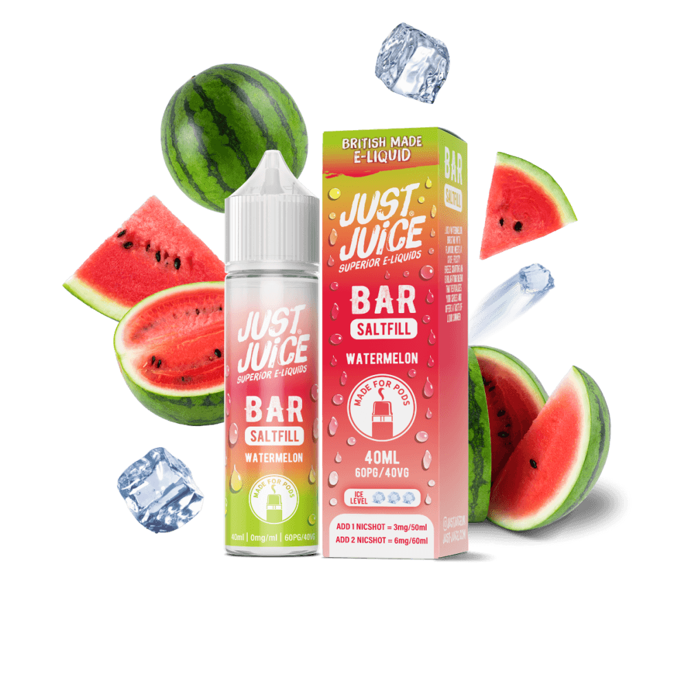 WATERMELON - 40ML BAR SALTFILL E-LIQUID BY JUST JUICE