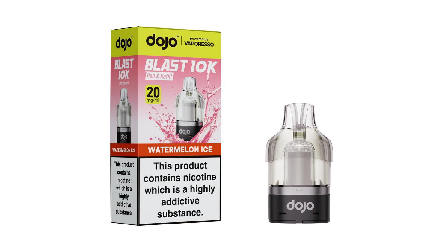 Watermelon Ice - Vaporesso Dojo Blast 10K Prefilled Pod + Refill Container
