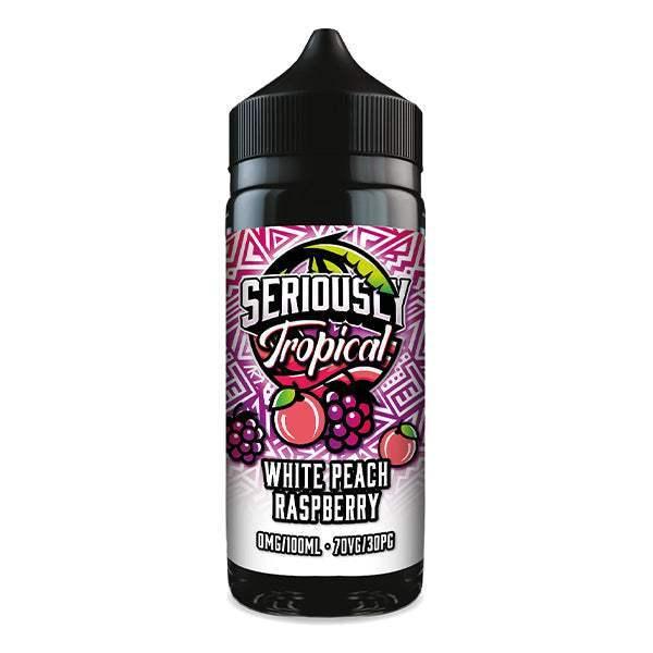 WHITE PEACH RASPBERRY - SERIOUSLY TROPICAL - 100ML SHORT FILL E-LIQUID BY DOOZY - Vapeslough