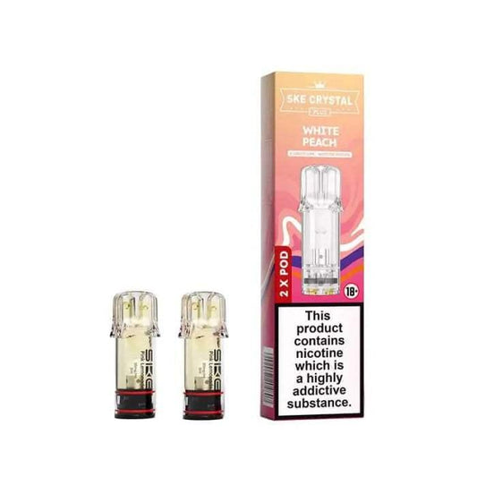 WHITE PEACH SKE CRYSTAL PLUS PODS (PACK OF 2) - Vapeslough