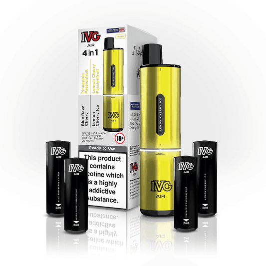 YELLOW EDITION IVG AIR 4 IN 1 VAPE KIT - Vapeslough
